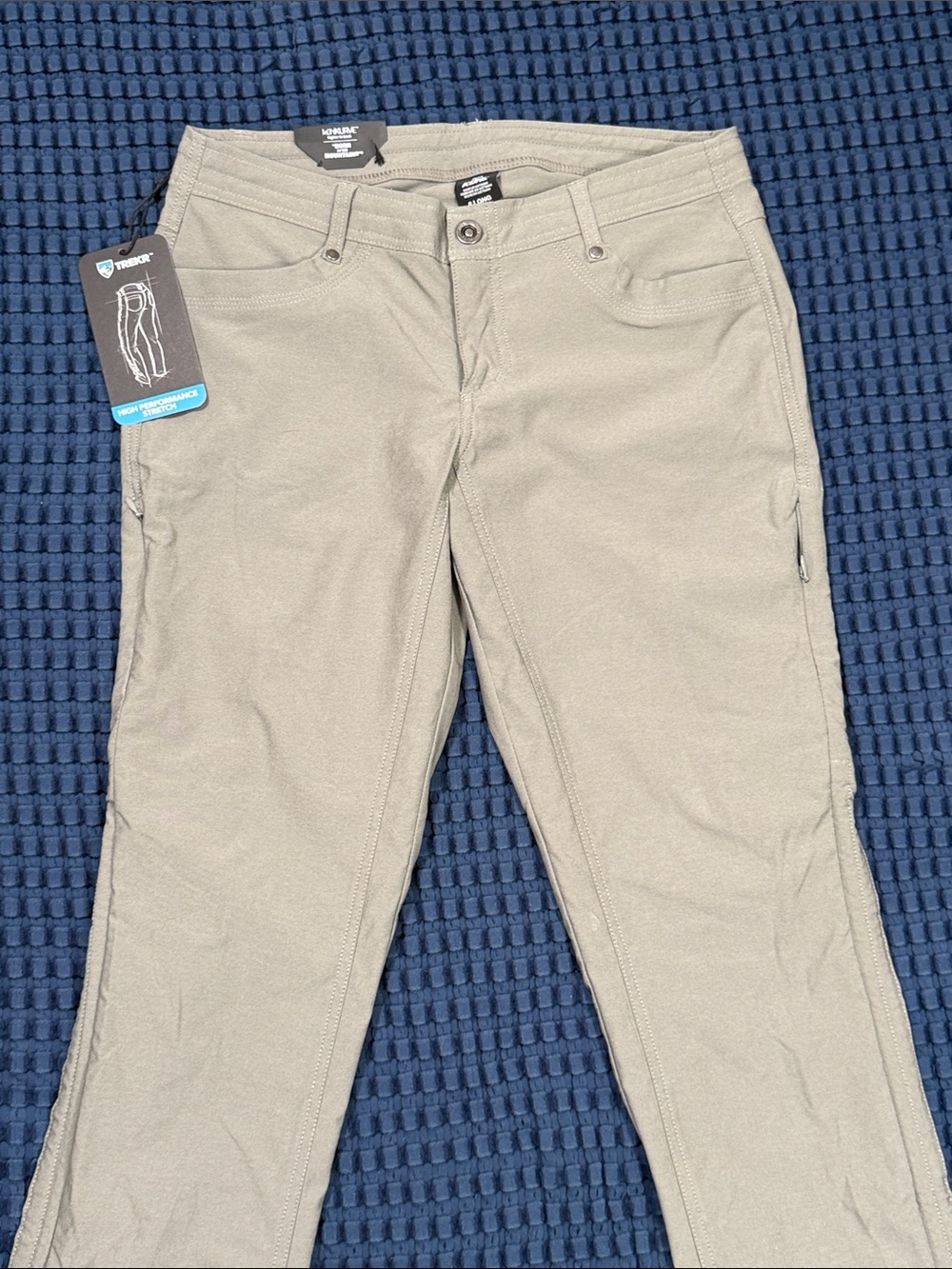 NWTs Kuhl Trekr Hiking Pants Women's Stone Cargo Cinch Up Legs Size 6 Long - Picture 10 of 16